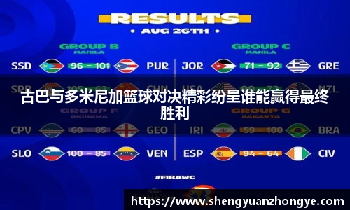 古巴与多米尼加篮球对决精彩纷呈谁能赢得最终胜利